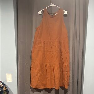 Light brown 1X dress with pockets